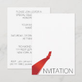 Red Carpet Club Invitation Vip Kaart (Voorkant / Achterkant)