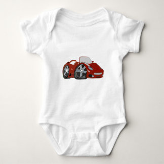 Red Cartoon Car Art Romper