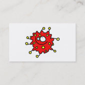 Red Cartoon Germ Visitekaartje (Achterkant)