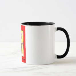 "RED CAT AND PAARS TULIPS" 11 oz. MOK KOFFIE