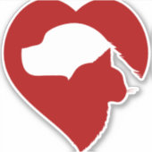 Red Cat Custom-Cut Vinyl Sticker (Voorkant)