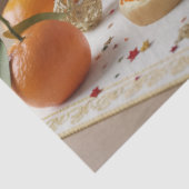 Red Caviar, Champagne, Tangerines, Festive Dinner Tissuepapier (Detail)