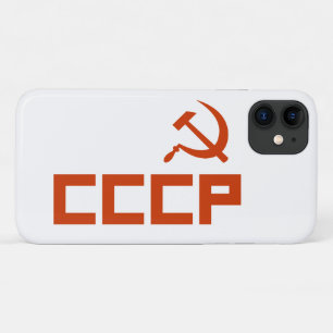 Red CCCP Hammer en Sickle iPhone 11 Hoesje