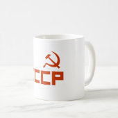 Red CCCP Hammer en Sickle Koffiemok (Voorkant rechts)