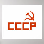 Red CCCP Hammer en Sickle Poster (Voorkant)