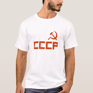 Red CCCP Hammer en Sickle T-shirt