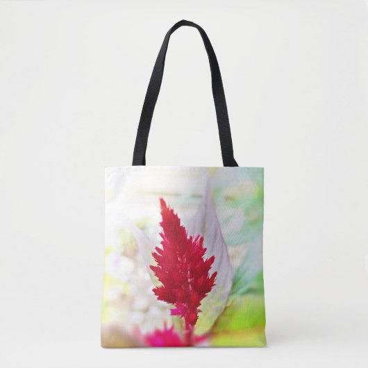 Red Celosia Canvas tas (Voorkant)