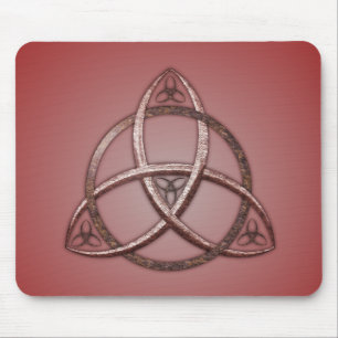 Red Celtic Trinity Knot Muismat