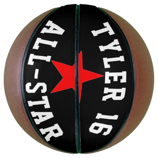 Red Center Star Mini Basketbal (Verticaal)