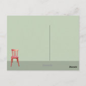Red Chair green Postcard Briefkaart (Achterkant)