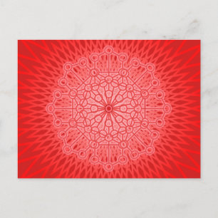 Red Chakra Mandala Sacred Geometry Briefkaart