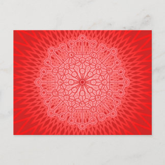 Red Chakra Mandala Sacred Geometry Briefkaart