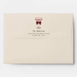 Red Champagne Christmas Party Envelope Envelop