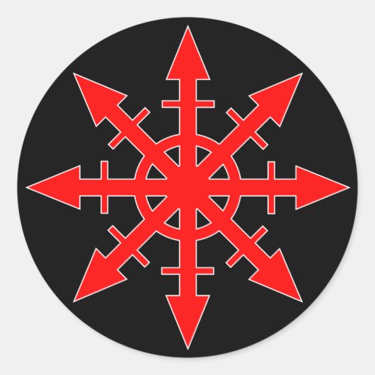 Red Chaos Star Sticker (Voorkant)