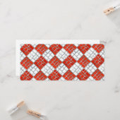 RED CHECK MOSAIC 4x9.25 Carte plate / Horizontal (Devant/Arrière en situation)