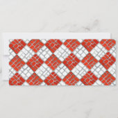 RED CHECK MOSAIC 4x9.25 Carte plate / Horizontal (Devant)