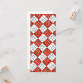 RED CHECK MOSAIC 4x9,25 Carte plate / Vertical (Devant/Arrière en situation)