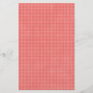 Red Check Patroon Briefpapier