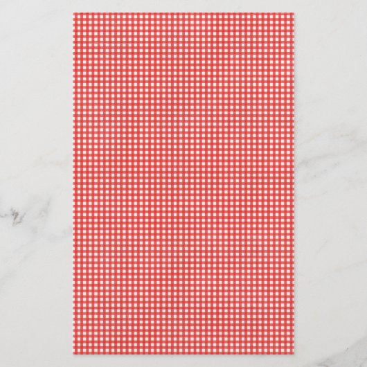 Red Check Patroon Briefpapier (Voorkant)