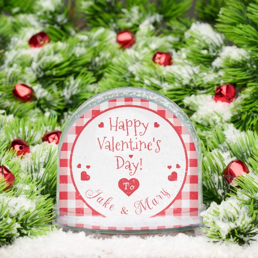 Red Check Red Hearts Valentine's Day PHOTO (Noël)