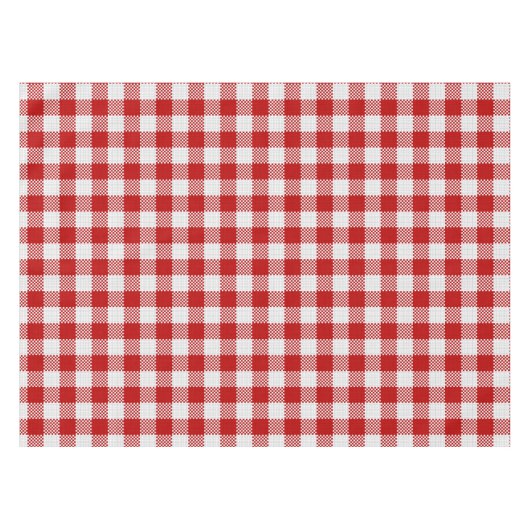 Red Checkered Gingham Tablecloth Tafelkleed (Voorkant (Horizontaal))