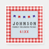 Red Checkered Tablecloth Summer Picnic Servet (Voorkant)