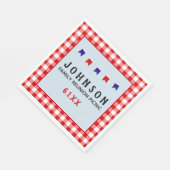 Red Checkered Tablecloth Summer Picnic Servet (Hoek)
