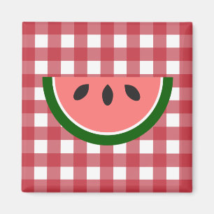 Red Checkered Watermelon Magnet Magneet