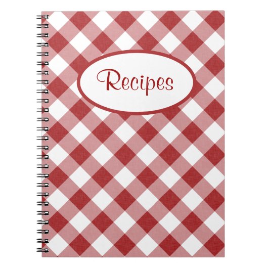 Red Checkup Recipe-laptop Notitieboek (Voorkant)