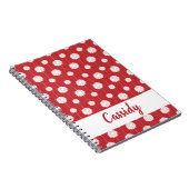 Red Cheerleader Pom Pom Pattern Notitieboek (Rechterzijde)