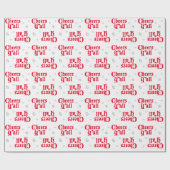 Red Cheers Y'all Cadeaupapier (Vlak)