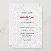 Red Cheetah Print Class van 2025 Afstuderen Invita Kaart (Achterkant)