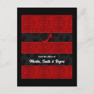 Red Cheetah Print gepersonaliseerd Briefkaart