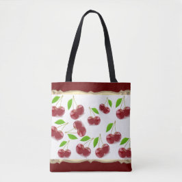 Red Cherries Pattern Draagtas