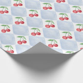 Red Cherries Waterverf Cadeaupapier (Hoek)