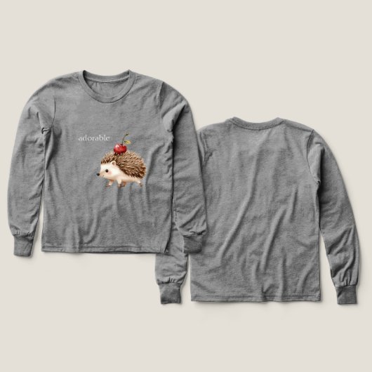 Red Cherry Adorable Hedgehog (Voorkant /achterkant)