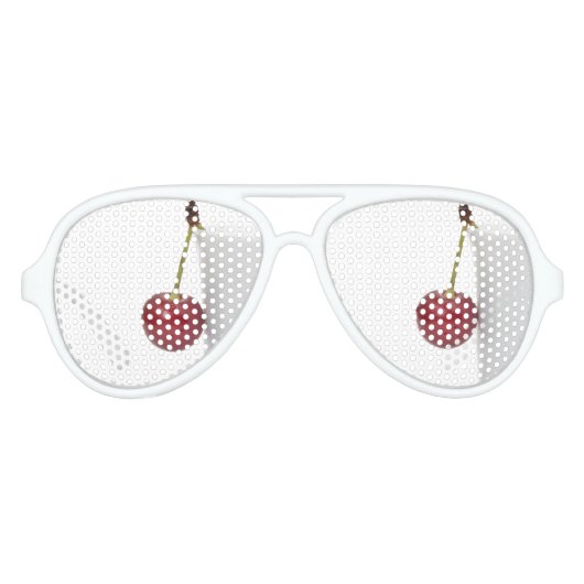 Red Cherry Berry Aviator Zonnebril (Voorkant)