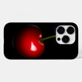Red Cherry Black iPhone-draagtas - aangepaste kleu Case-Mate iPhone Case (Achterkant (horizontaal))