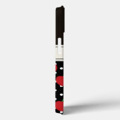 Red Cherry Black Polka Dots  gepersonaliseerd Case-Mate iPhone Case (Achterkant / Rechts)