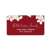 Red Cherry Blossom - Adres Label (Voorkant)