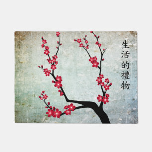 Red cherry blossom "Gift of life" Deurmat