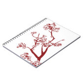 Red Cherry Blossom Notitieboek (Linkerzijde)