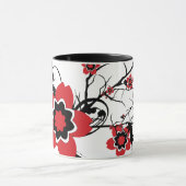 Red Cherry Blossom Sakura Design Mok (Midden)