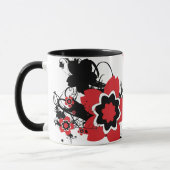 Red Cherry Blossom Sakura Design Mok (Links)