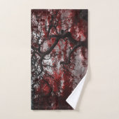 Red Cherry Blossom Tree Bad Handdoek (Handdoek)