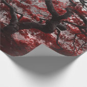 Red Cherry Blossom Tree Cadeaupapier (Hoek)