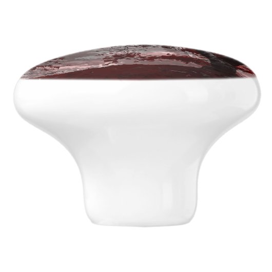 Red Cherry Blossom Tree Keramische Knop (Zijkant)