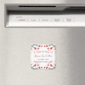 Red Cherry Blossoms Sakura Flowers Save The Date Magneet (Insitu (Vaatwasser))