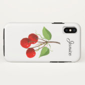 Red Cherry Bunch iPhone X Hoesje (Achterkant (horizontaal))