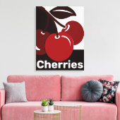 Red Cherry Fruit Kitchen Canvas Afdruk (Insitu (Woonkamer))